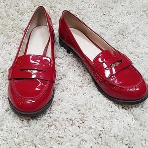 C.Wonder Red Patent Leather Loafers
